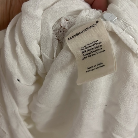 NWT LOVESHACKFANCY Alela cotton-blend corded lace mini dress - Picture 12 of 14